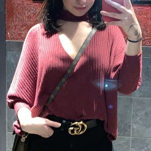 URBAN OUTFITTERS MAROON SWEATER